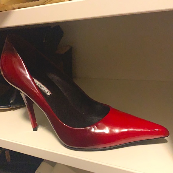 Charles David ombré red wine heels beautiful condition patent leather - Picture 5 of 7